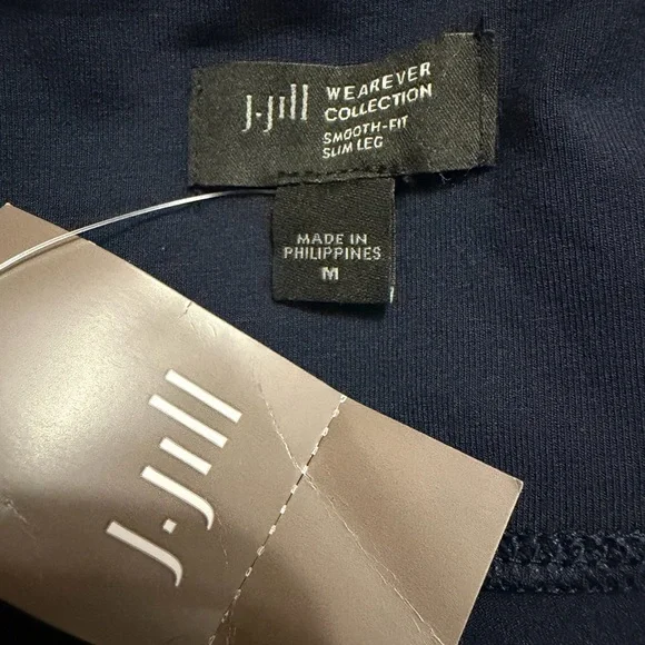 WNT/ j.Jill Navy Smooth-Fit Slim Leg Pants - Picture 8 of 9